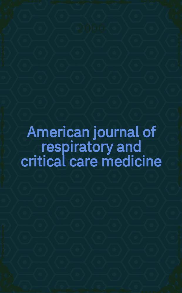 American journal of respiratory and critical care medicine : An offic. journal of the American thoracic soc., Med. sect. of the American lung assoc. Formerly the American review of respiratory disease. Vol.161, №4(Pt.2) : Targeted tuberculin testing and treatment of latent tuberculosis infection