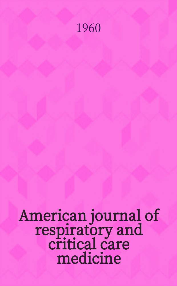 American journal of respiratory and critical care medicine : An offic. journal of the American thoracic soc., Med. sect. of the American lung assoc. Formerly the American review of respiratory disease. Vol.81, №1(P.2) : Story of the tuberculin test