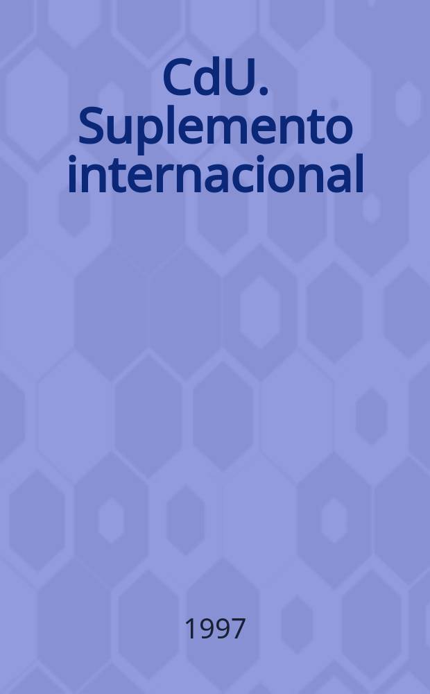 CdU. Suplemento internacional : Publ. de Fund. Anomalía