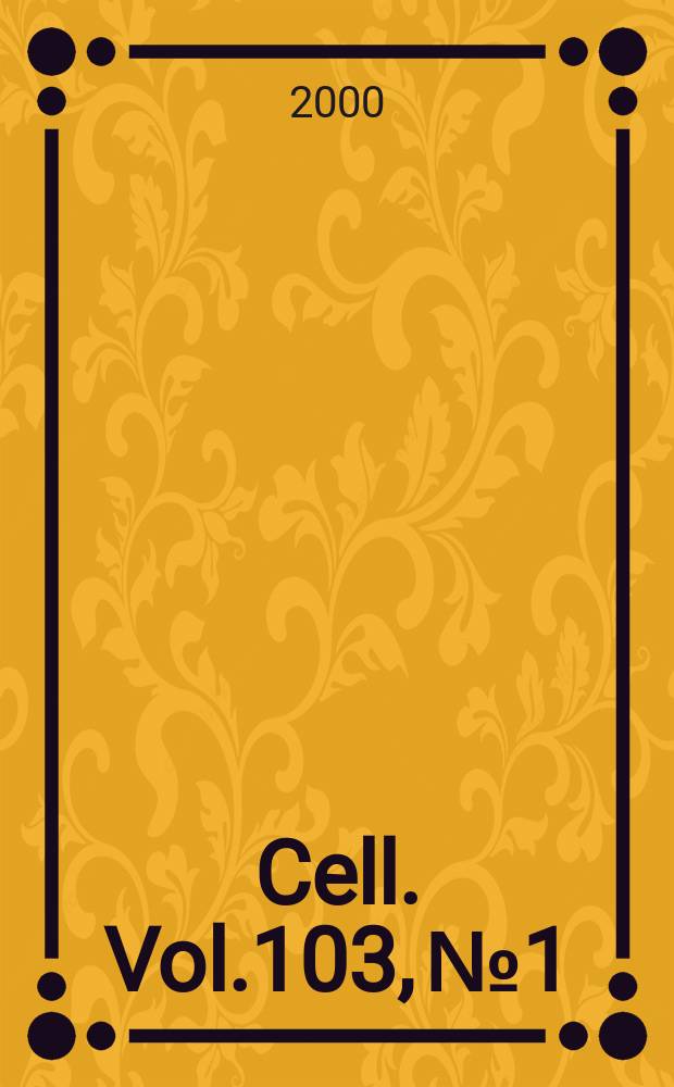 Cell. Vol.103, №1