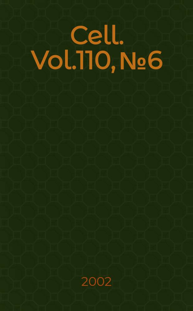 Cell. Vol.110, №6