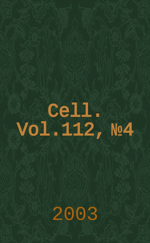 Cell. Vol.112, №4