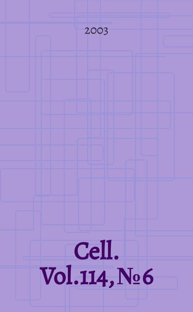 Cell. Vol.114, №6