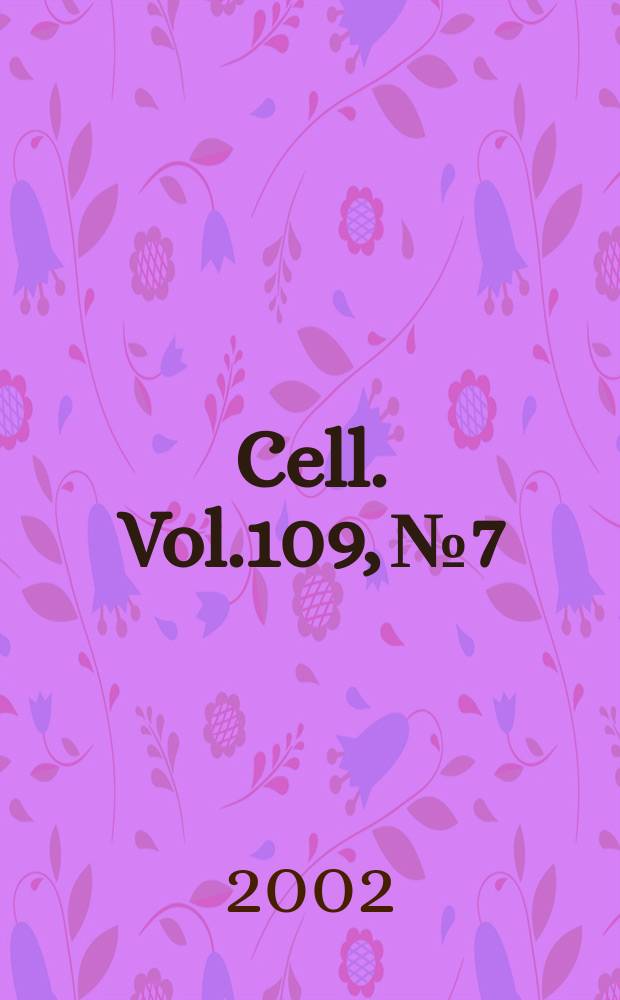 Cell. Vol.109, №7