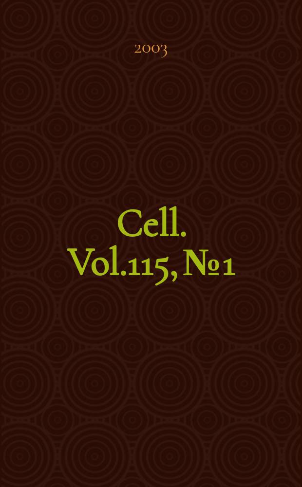 Cell. Vol.115, №1