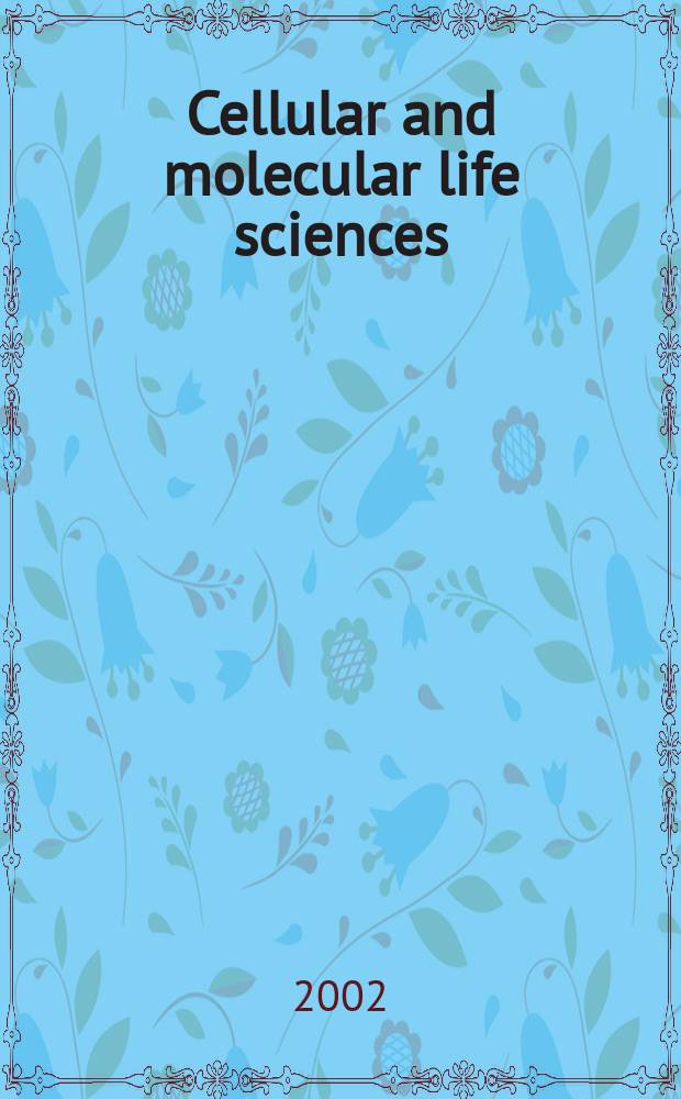 Cellular and molecular life sciences : CMLS Formerly Experientia. Vol.59, Указатель
