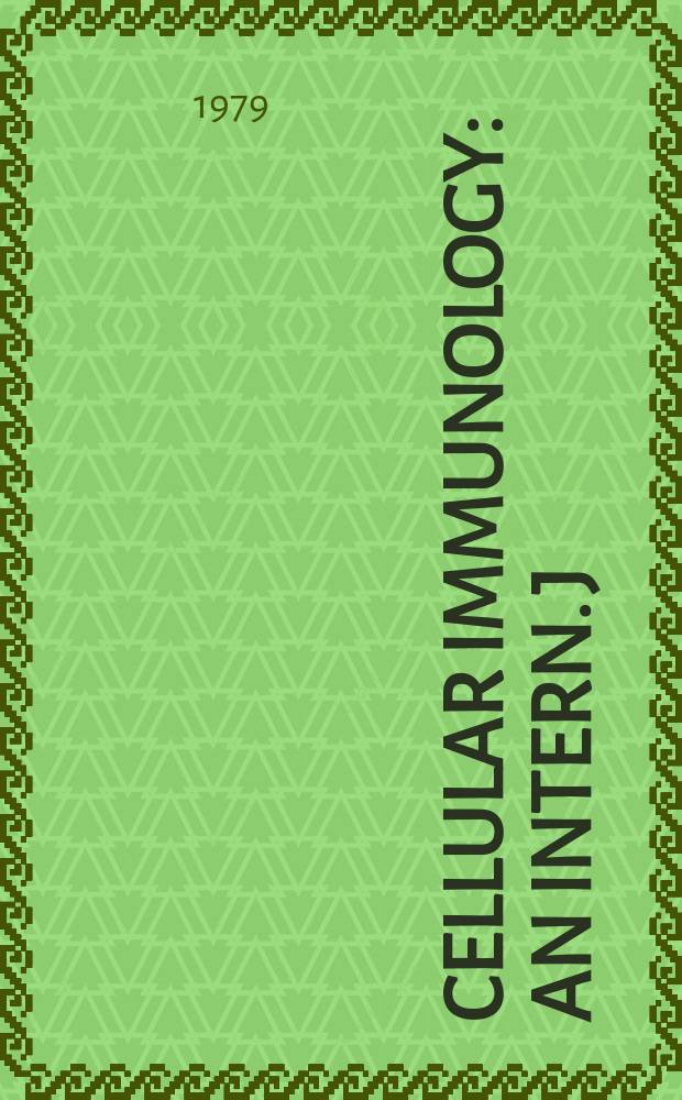 Cellular immunology : An intern. j