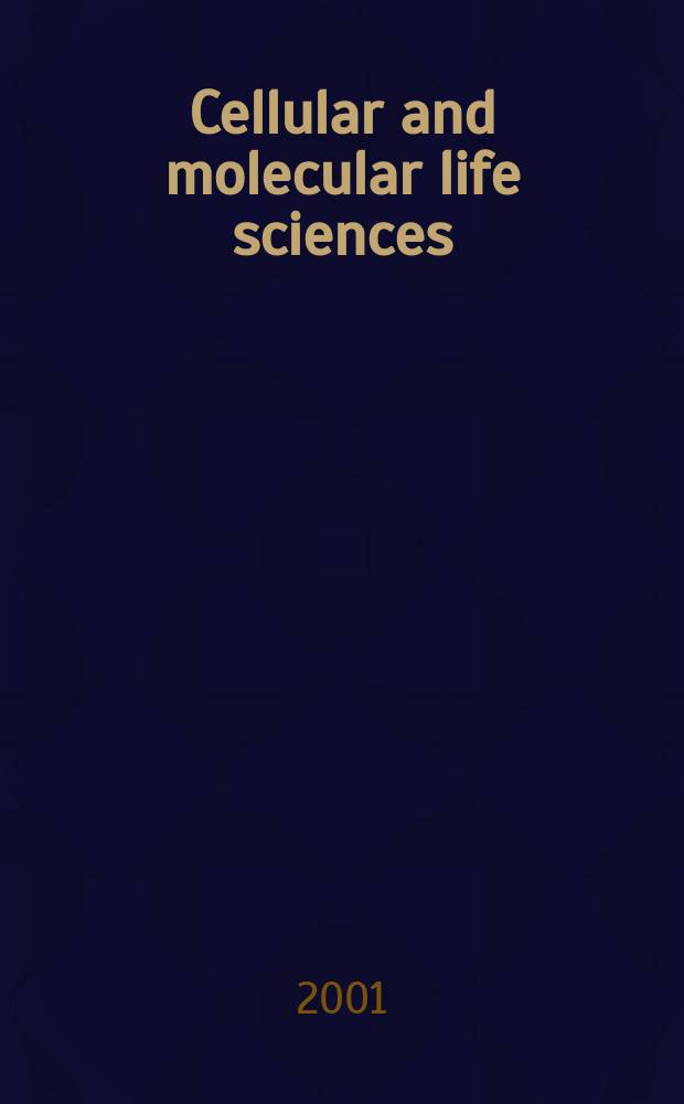 Cellular and molecular life sciences : CMLS Formerly Experientia. Vol.58, Указатель