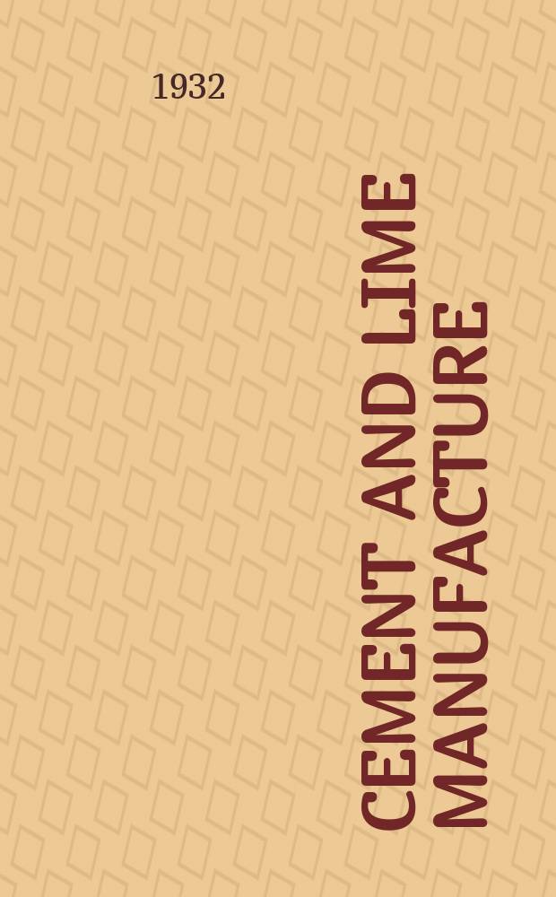 Cement and lime manufacture