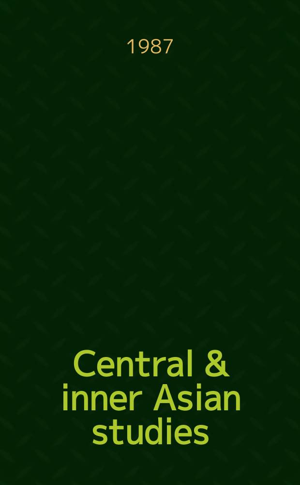 Central & inner Asian studies