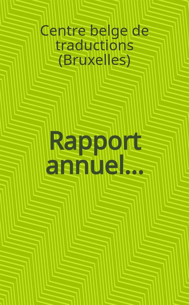 Rapport annuel...