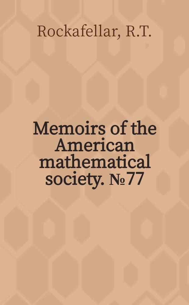 Memoirs of the American mathematical society. №77 : Monotone processes of convex and concave type