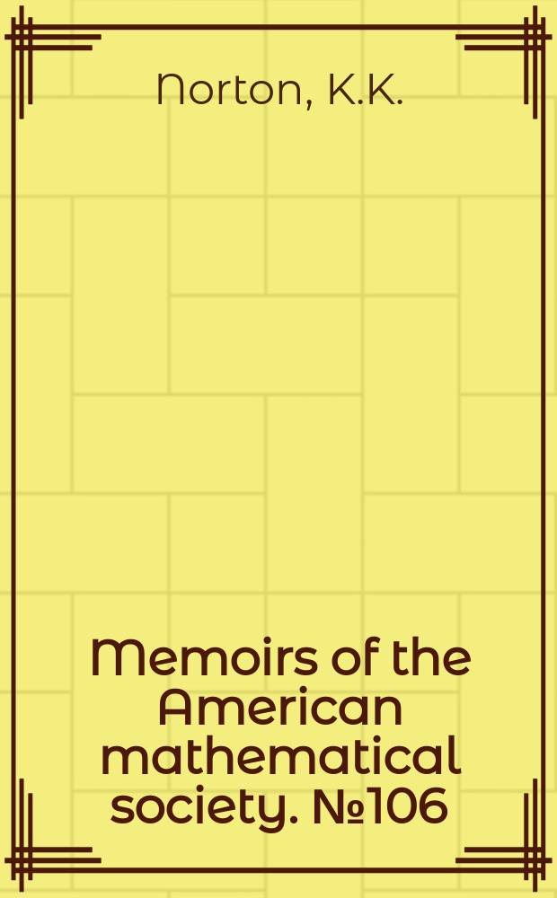 Memoirs of the American mathematical society. №106 : Numbers with small-prime factors, and the least kth power non-residue