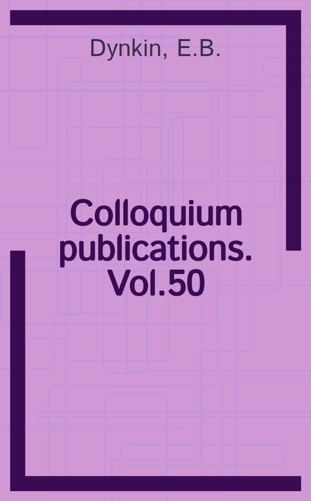 Colloquium publications. Vol.50 : Diffusions, super-diffusions and partial ...