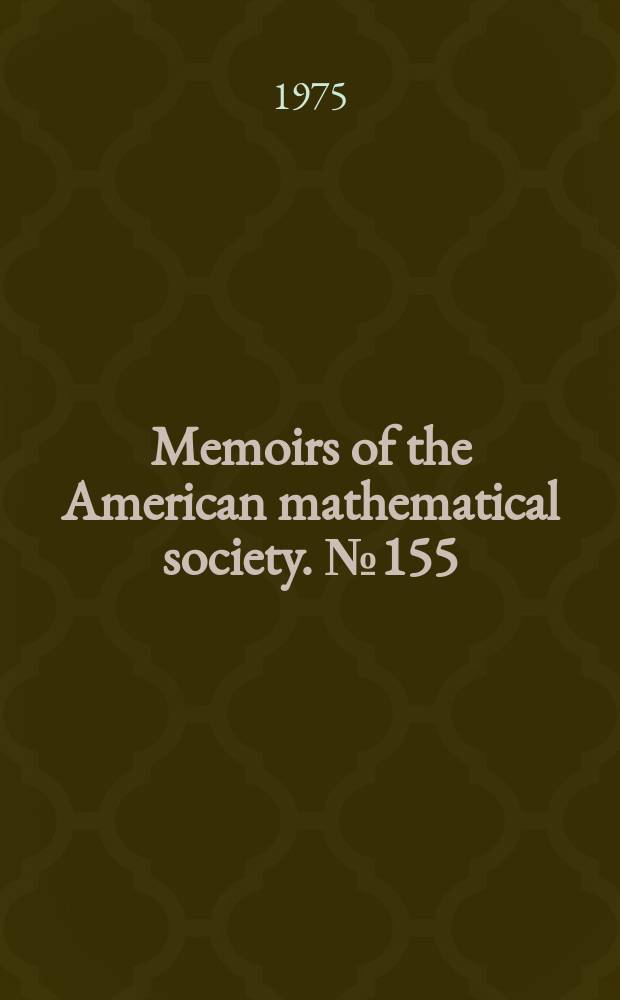 Memoirs of the American mathematical society. №155 : Classifying spaces an fibrations