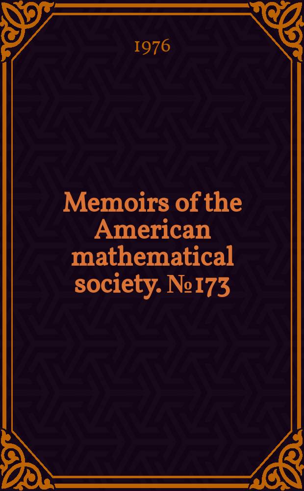 Memoirs of the American mathematical society. №173 : Indecomposable representations ...
