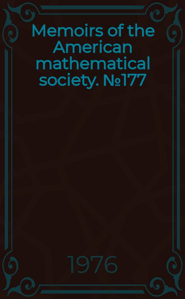 Memoirs of the American mathematical society. №177 : Dimension theory for ...