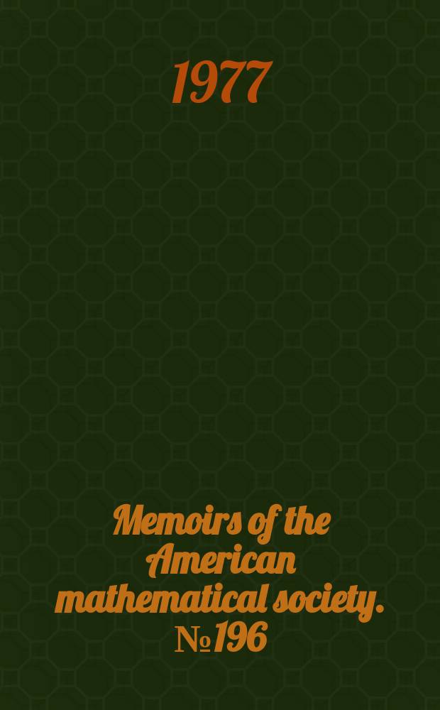 Memoirs of the American mathematical society. №196 : Local suroery and the exact sequence ...