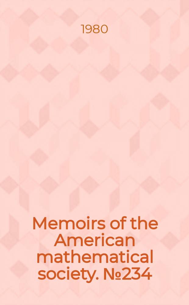 Memoirs of the American mathematical society. №234 : Affine representations of Grothendieck groups