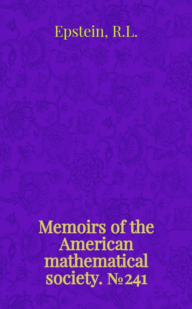 Memoirs of the American mathematical society. №241 : Initial segments of degrees