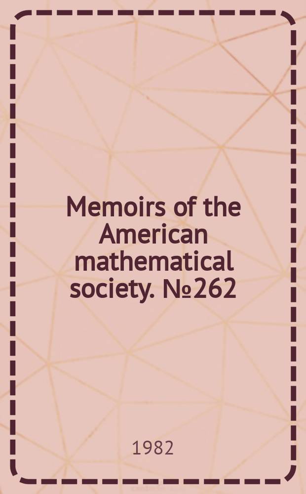 Memoirs of the American mathematical society. №262 : Equivalence of measure preserving ...
