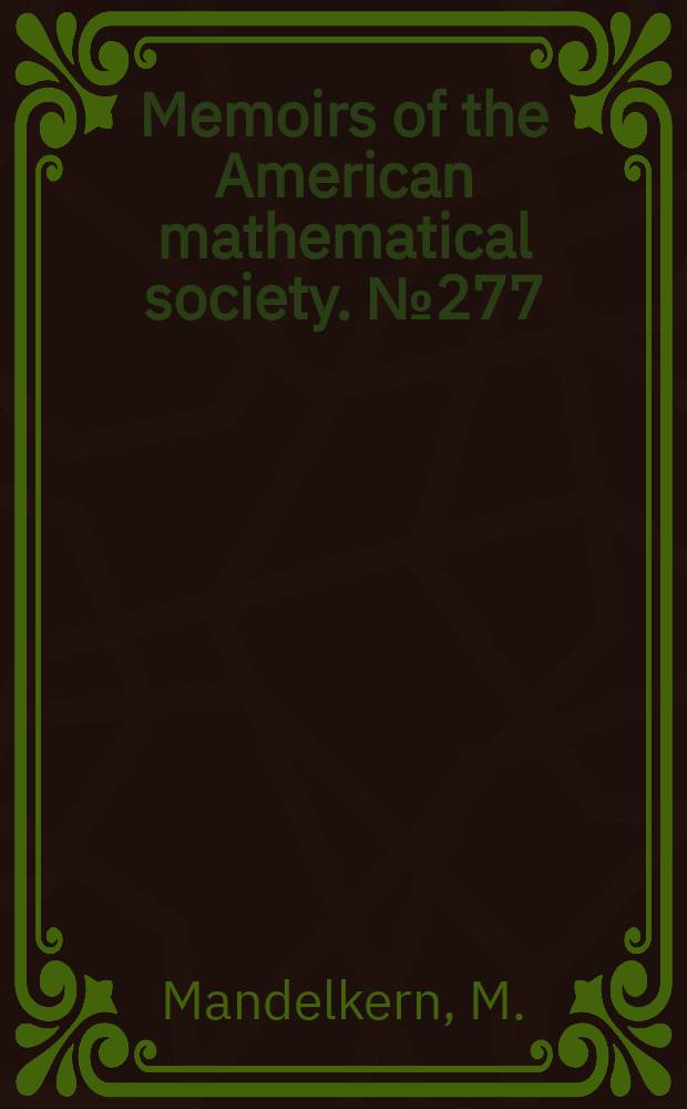 Memoirs of the American mathematical society. №277 : Constructive continuity