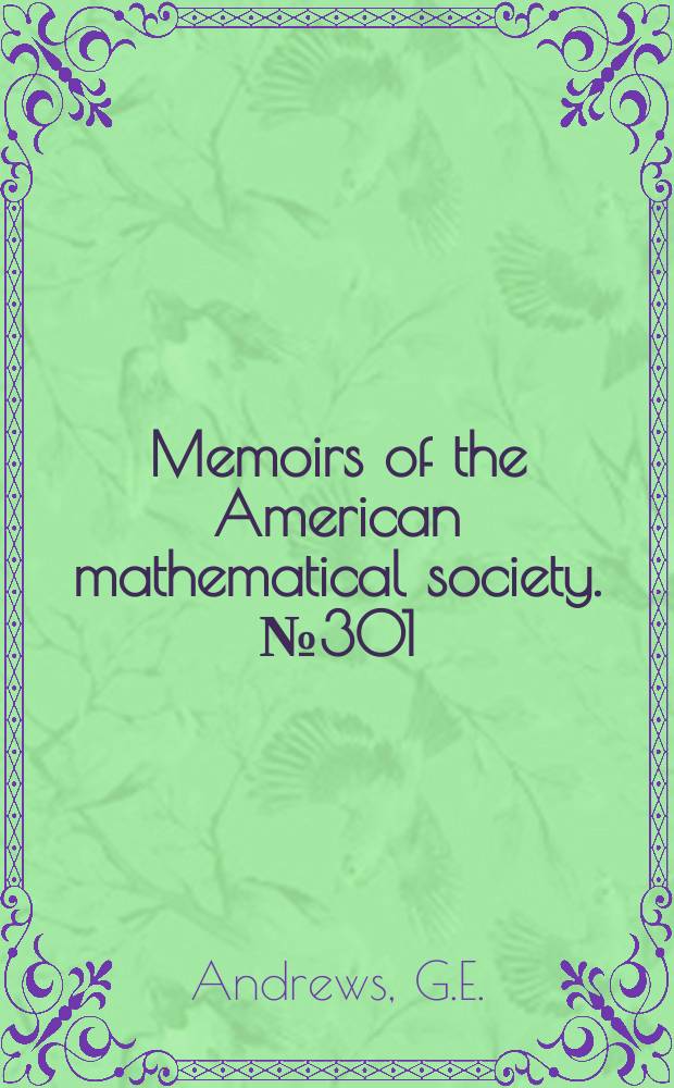 Memoirs of the American mathematical society. №301 : Generalized Frobenius partitions