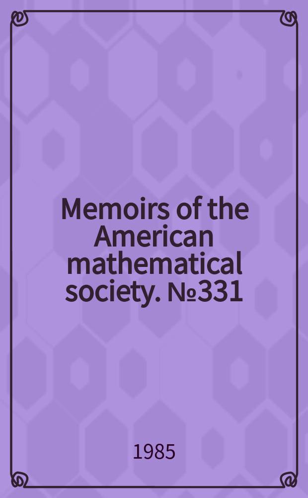 Memoirs of the American mathematical society. №331 : Fractional dimensions ...