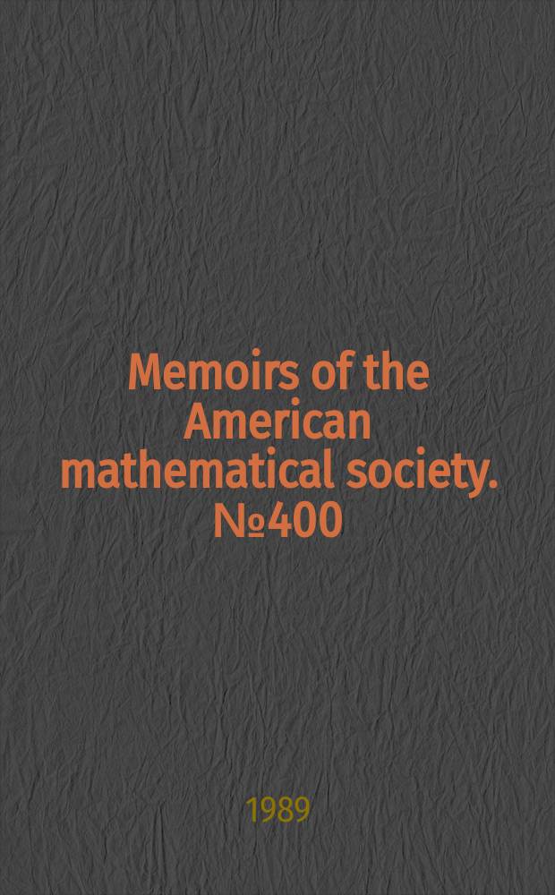 Memoirs of the American mathematical society. №400 : Scattering operator Eisenstein series ...