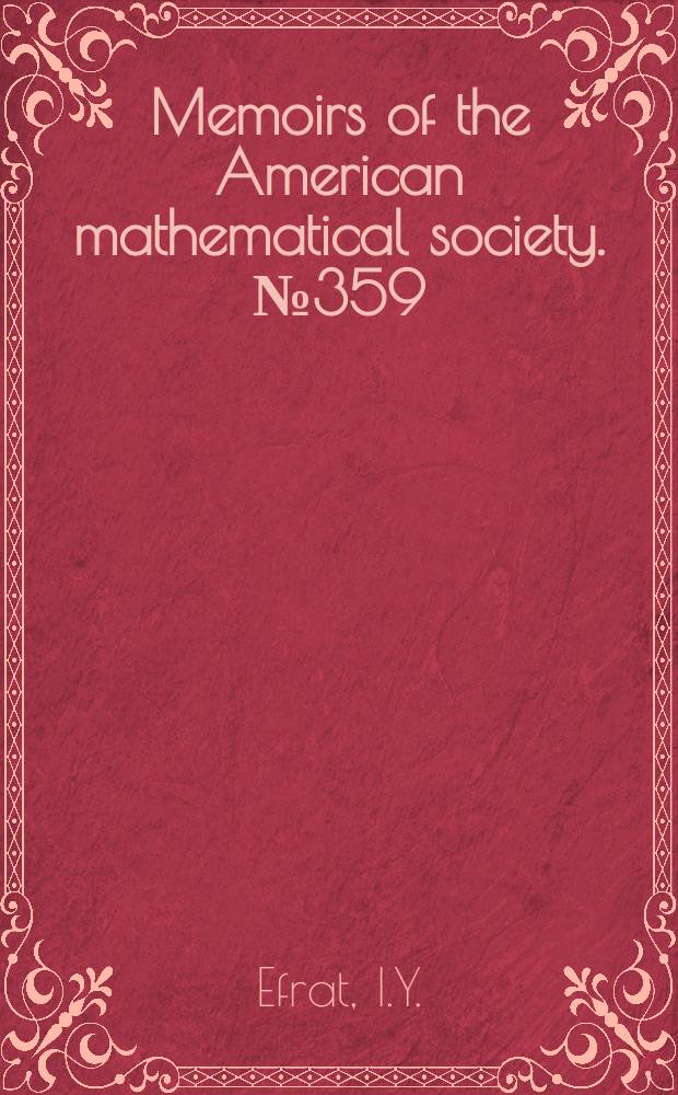 Memoirs of the American mathematical society. №359 : The Selberg trace formula for PSL₂ (R)ⁿ