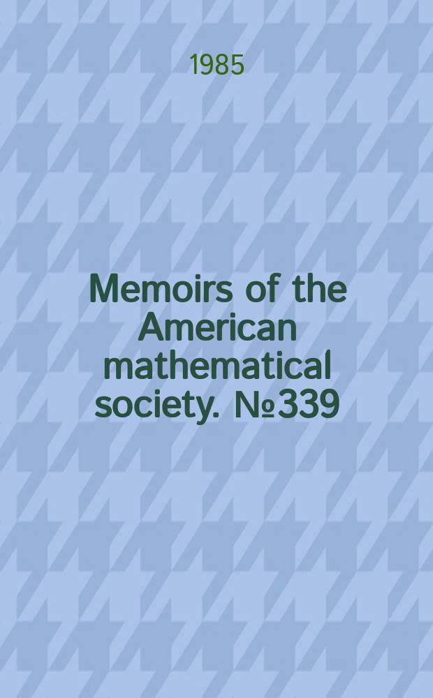 Memoirs of the American mathematical society. №339 : Genera of the arborescent links. A norm for the homology