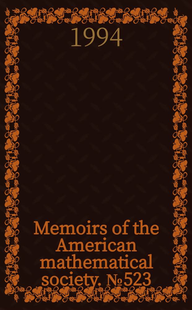 Memoirs of the American mathematical society. №523 : Random perturbations of Hamiltonian ...