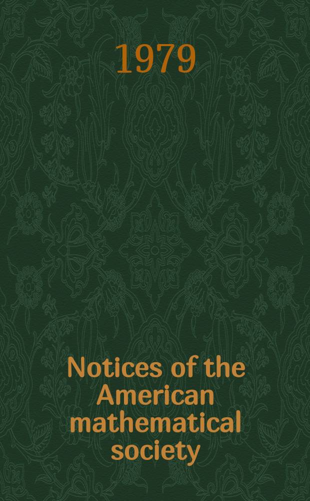 Notices of the American mathematical society