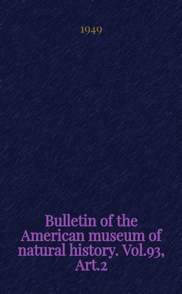 Bulletin of the American museum of natural history. Vol.93, Art.2 : Acanthoceratid Ammonoidea from near Greybull, Wyoming