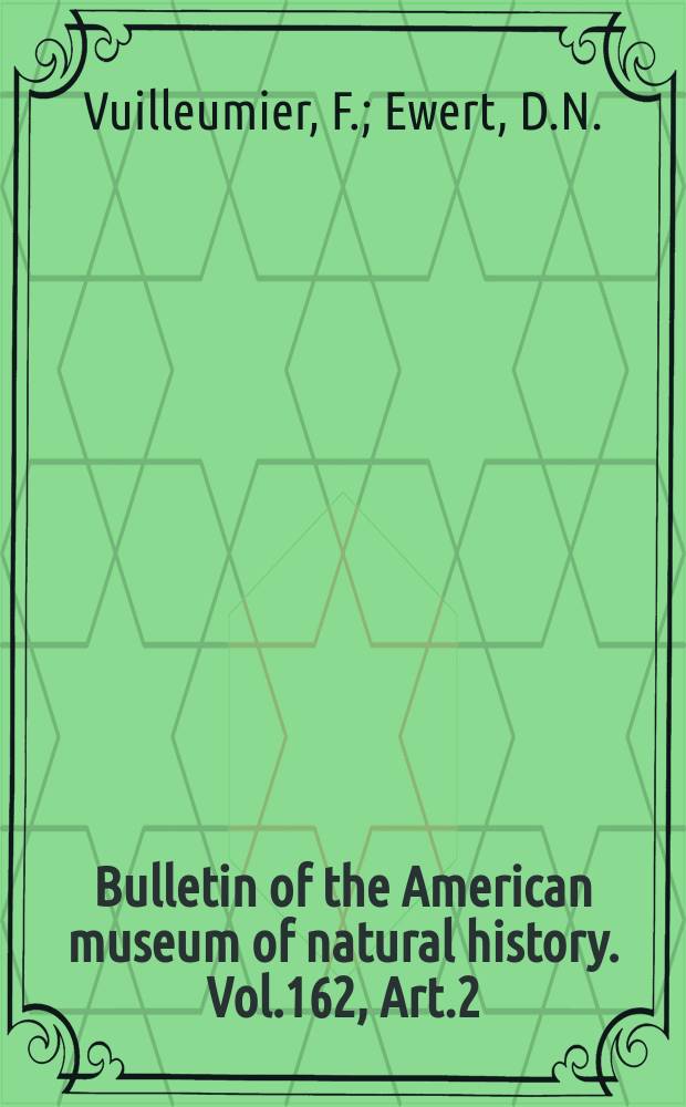 Bulletin of the American museum of natural history. Vol.162, Art.2 : The distribution of birds in ...