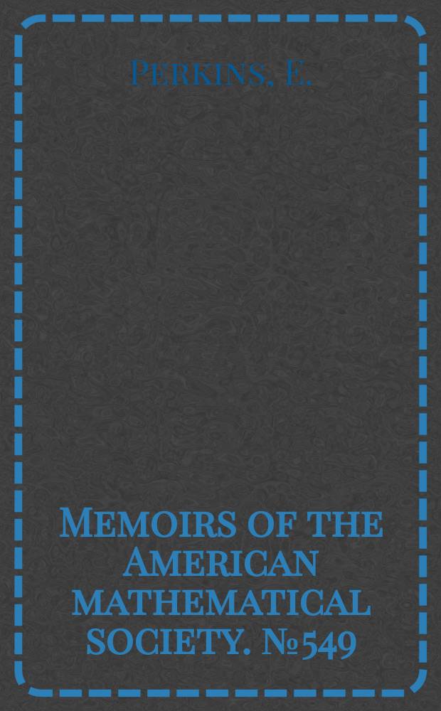 Memoirs of the American mathematical society. №549 : On the martingale problem ...