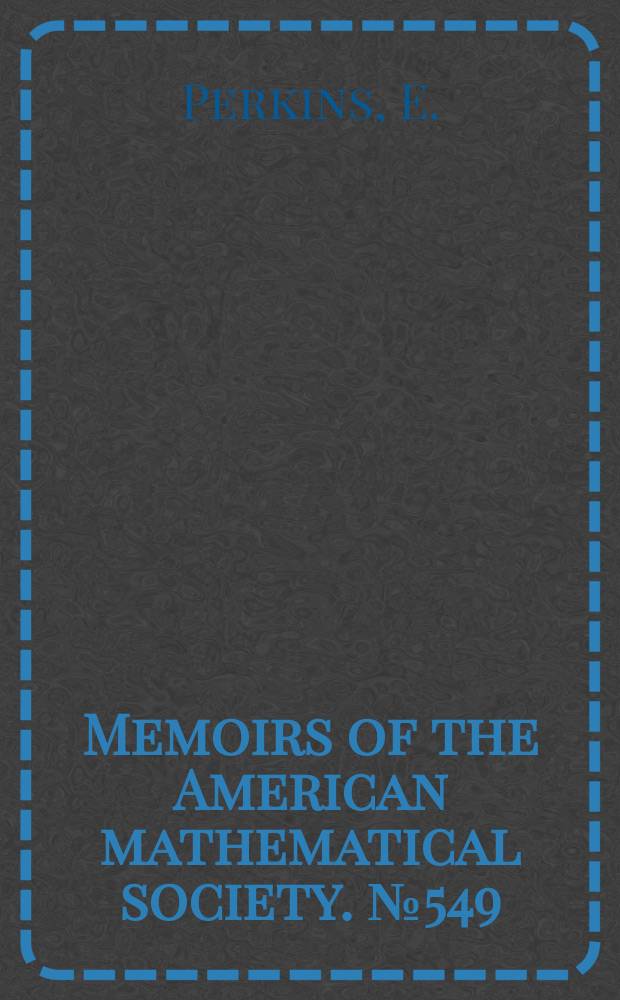 Memoirs of the American mathematical society. №549 : On the martingale problem ...