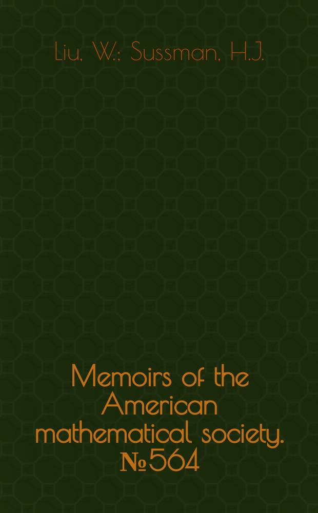 Memoirs of the American mathematical society. №564 : Shortest paths for sub-Riemannian metrics ...