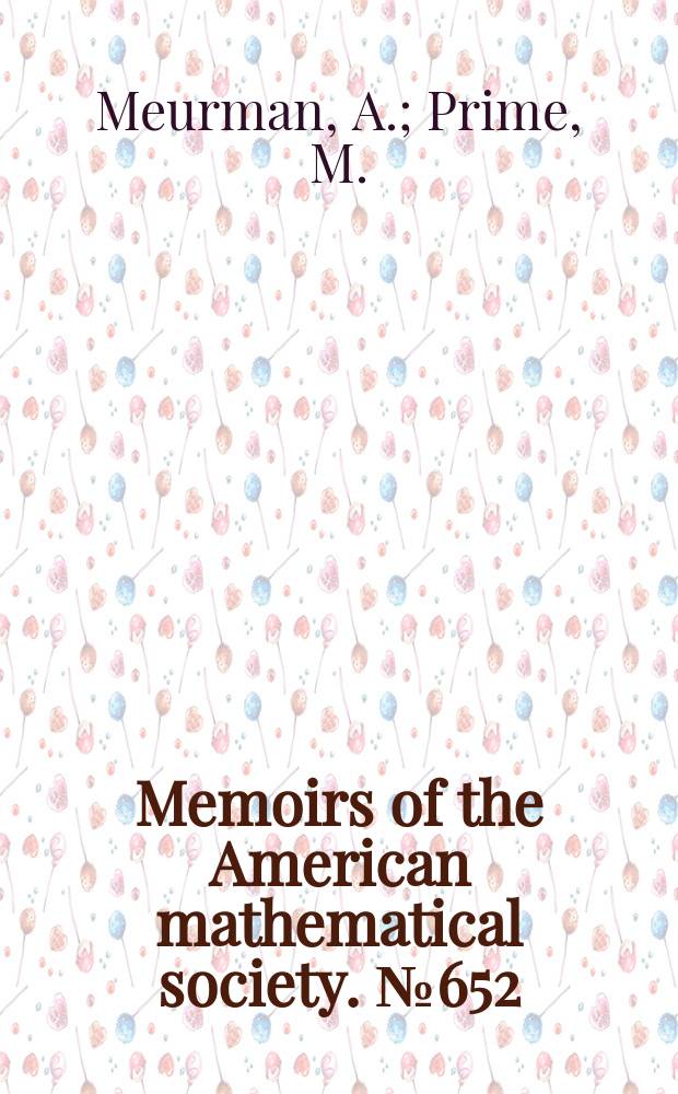 Memoirs of the American mathematical society. №652 : Annihilating fields ..
