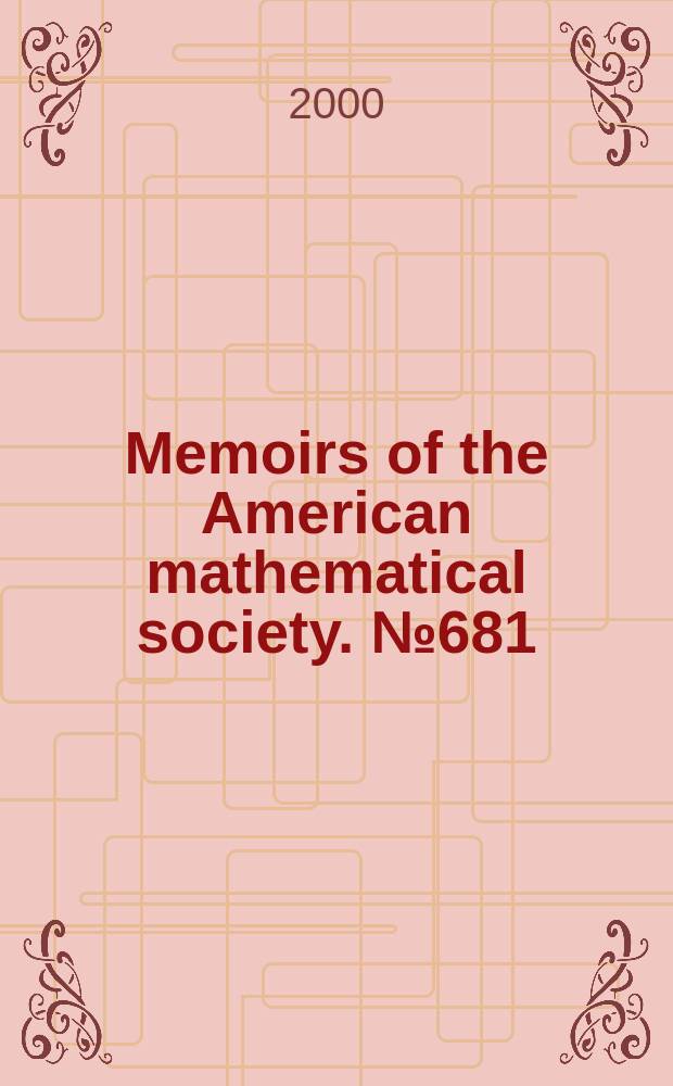 Memoirs of the American mathematical society. №681 : Categories of operator modules ...