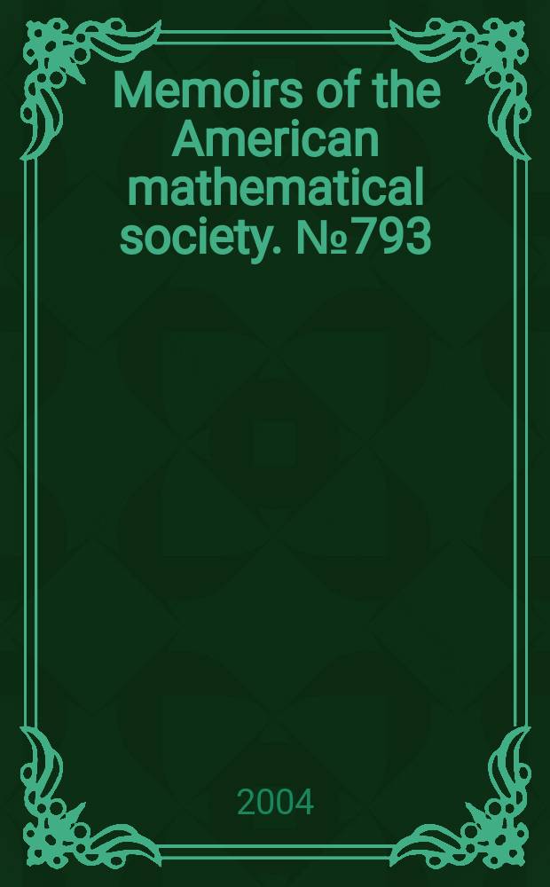 Memoirs of the American mathematical society. №793 : Descriptive set theory ...