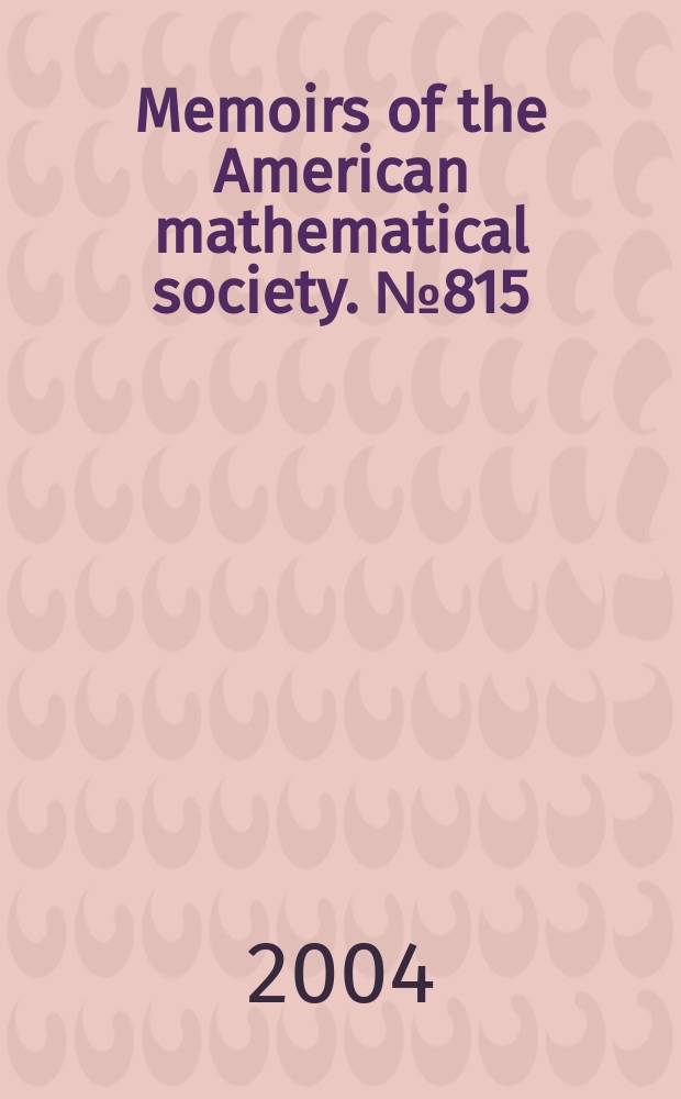 Memoirs of the American mathematical society. №815 : V₁-periodic homotopy ...