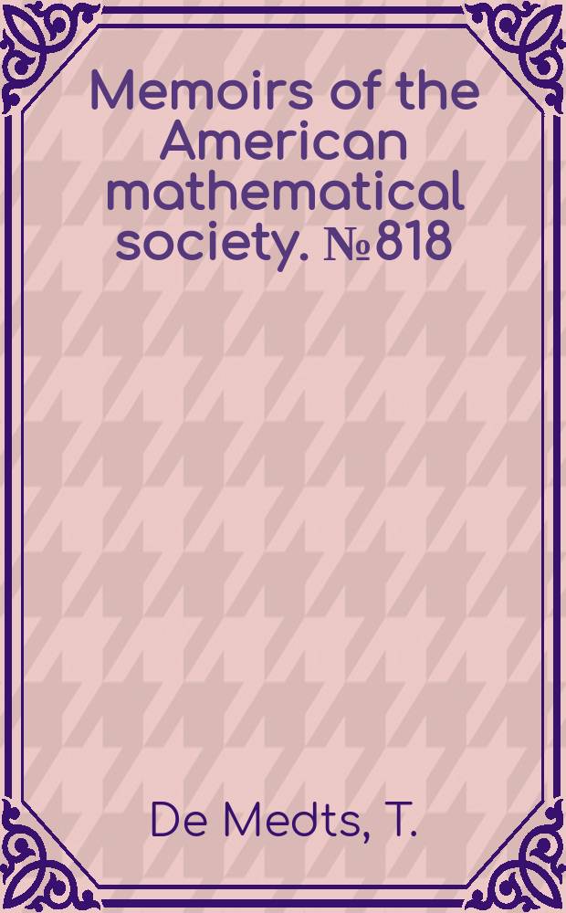 Memoirs of the American mathematical society. №818 : An algebraic structure for moufang ...