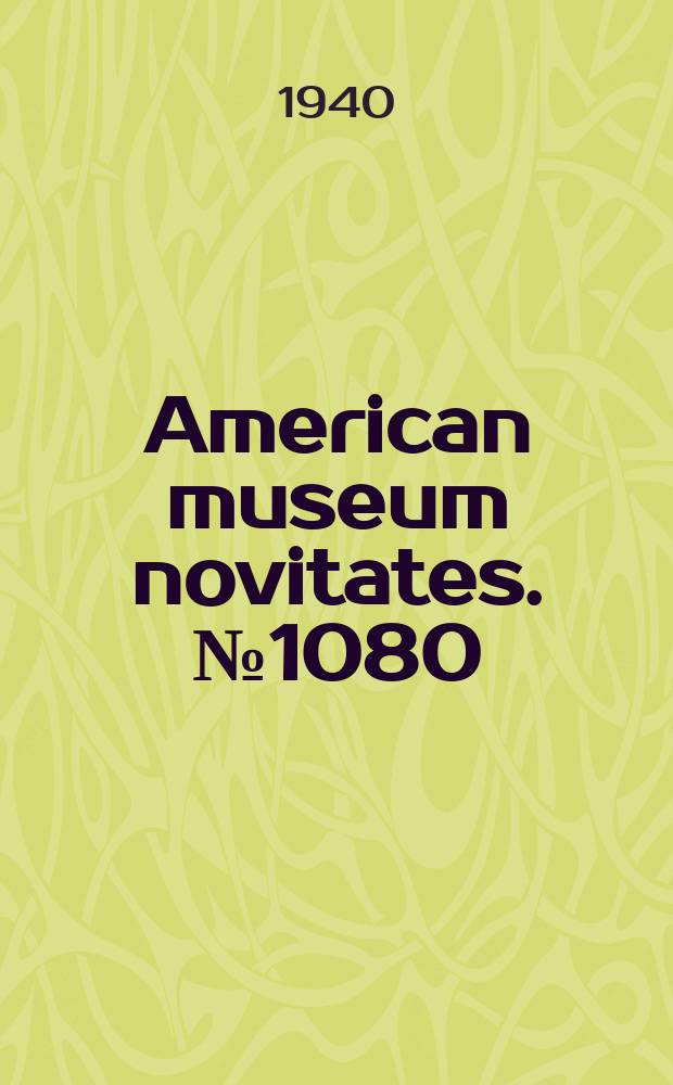 American museum novitates. №1080 : A new bee from the Argentine Republic