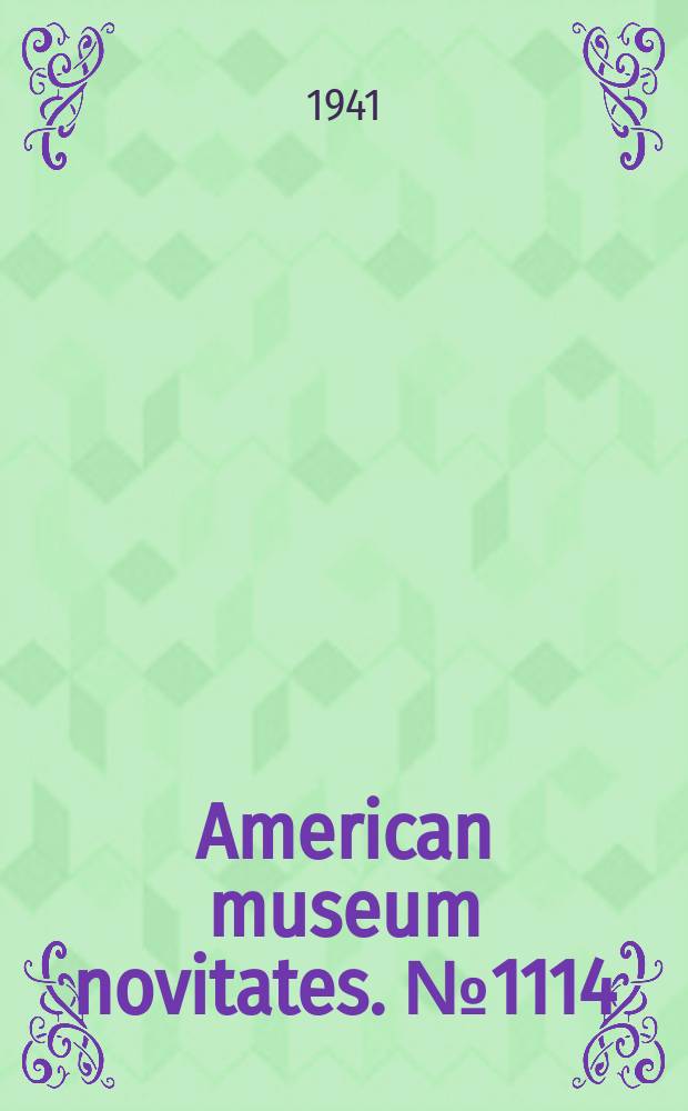 American museum novitates. №1114 : The genus Arugisa in the United States, with the description of a new species (Lepidoptera: Phalaenidae)