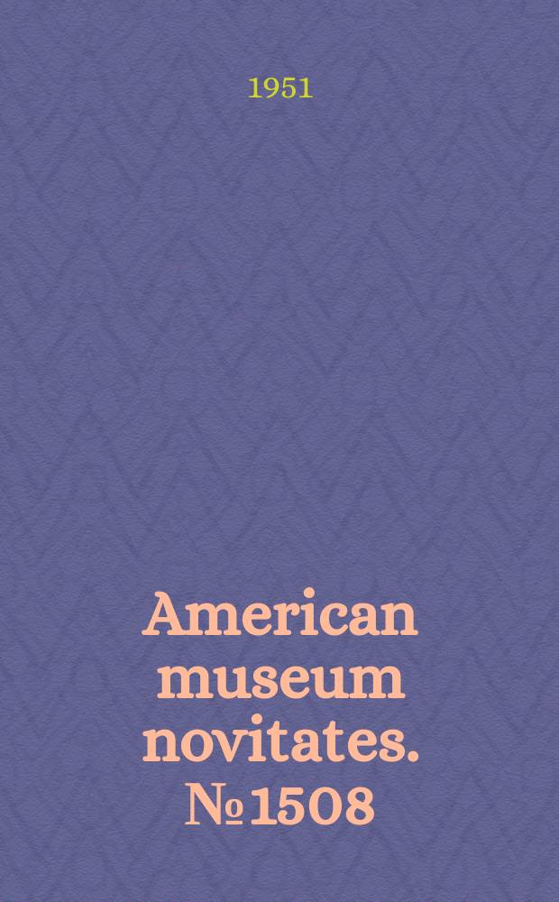 American museum novitates. №1508 : A new marmoset monkey from Brazil