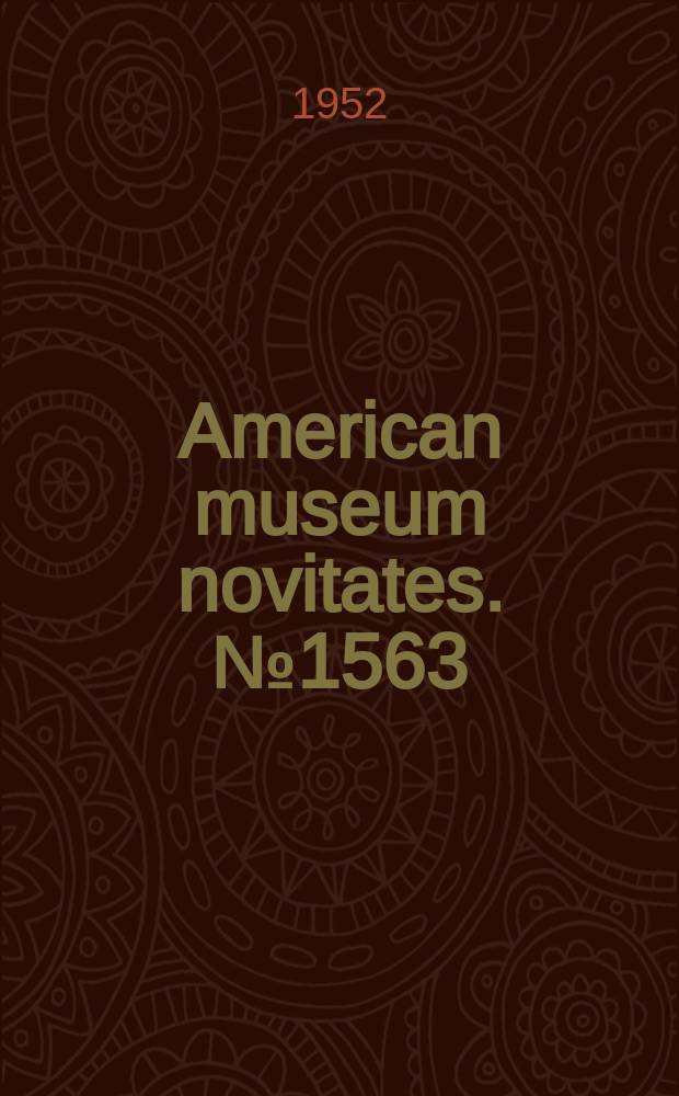 American museum novitates. №1563 : The butterflies of the Bahama Islands, British West Indies (Lepidoptera)