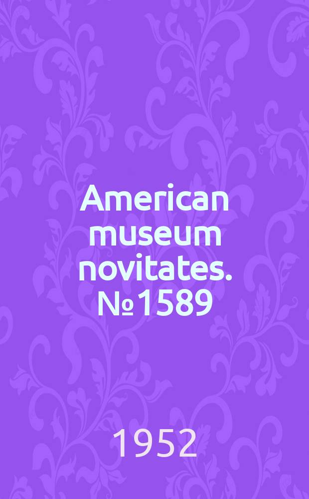 American museum novitates. №1589 : The systematics of Aegithina nigrolutea and Aegiyhina tiphic (Aves, Irenidae)