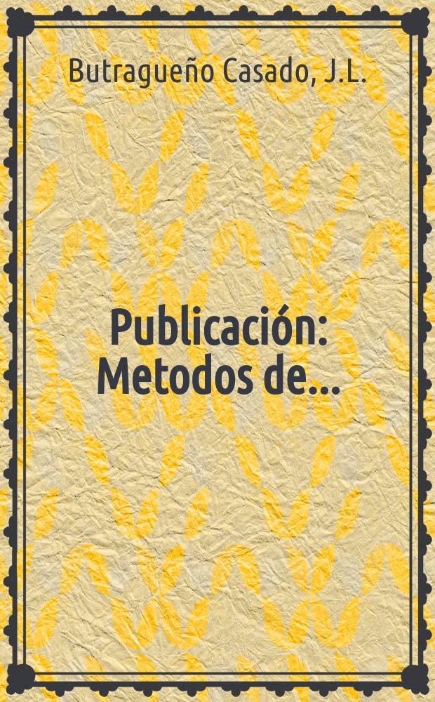 [Publicación] : Metodos de ...