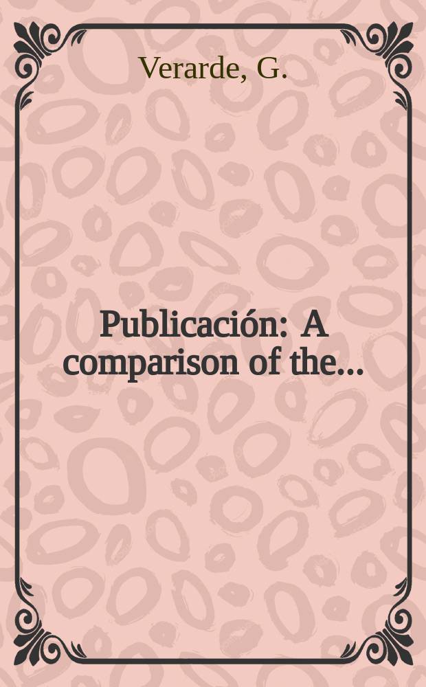[Publicación] : A comparison of the ...